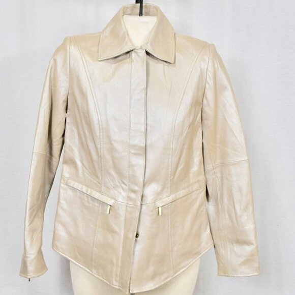 New BRADLEY BAYOU genuine leather tan jacket * - Picture 1 of 8